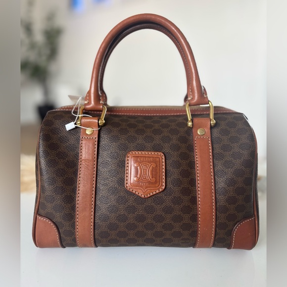 Celine Handbags - Celine Macadam Boston Bag